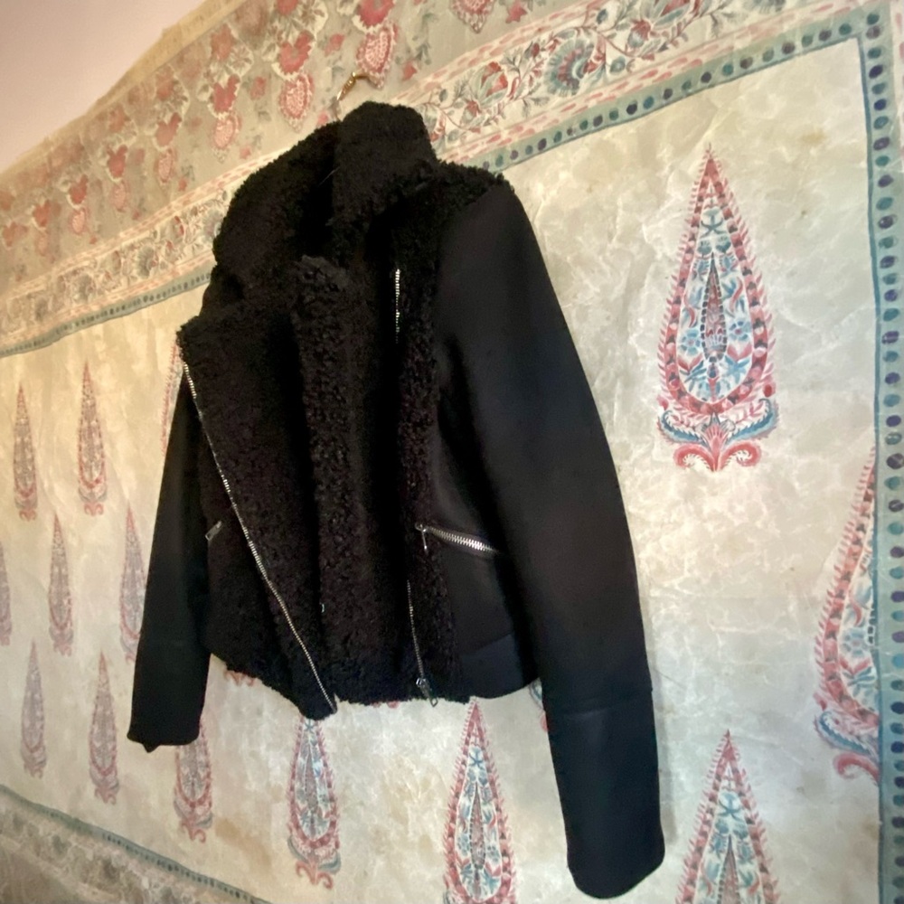 Greylin Black Shearling Jacket